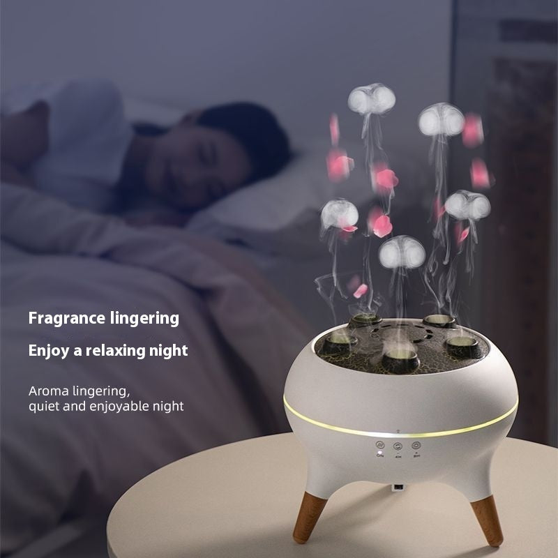 Intelligent Dancing Jellyfish Ultrasonic Aroma Diffuser launching mist rings