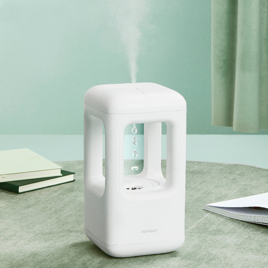 Anti-Gravity Levitating Water Drop Humidifier 500ml Bedroom Atmosphere Night Light - Live Cozee
