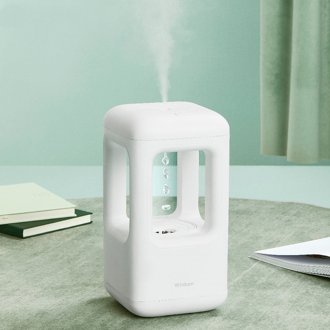 Anti-Gravity Levitating Water Drop Humidifier 500ml Bedroom Atmosphere Night Light - Live Cozee