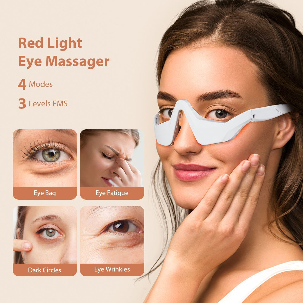 USB-C Rechargeable Red-Light Heated Under-Eye Recovery Massager - Live Cozee