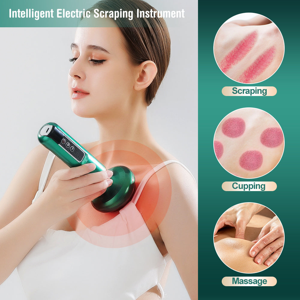 Smart Electric Cupping Massager 8 Red-Light Infrared Lamps and Magnetic Steel Balls - Live Cozee