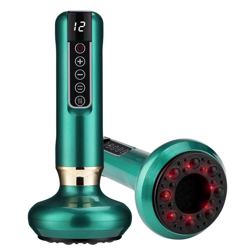 Smart Electric Vacuum Cupping and Red-Light Heated Gua Sha Massager 12-Level - Live Cozee