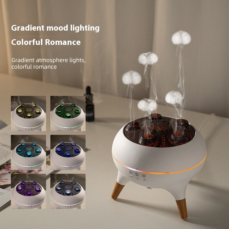 Jellyfish Aroma Diffuser porous ultrasonic mist demonstration