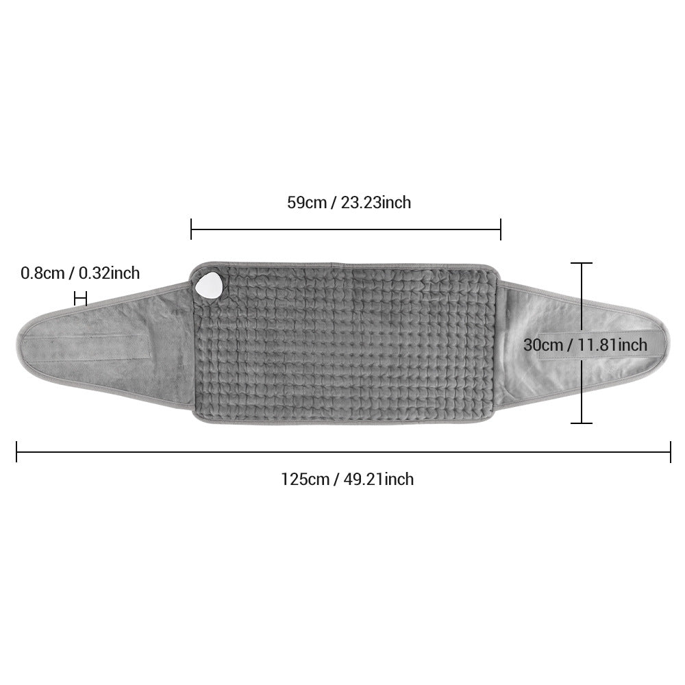 Heated Lumbar Support Belt Dimensions 125cm Strap and 59x30cm Heating Zone - Live Cozee