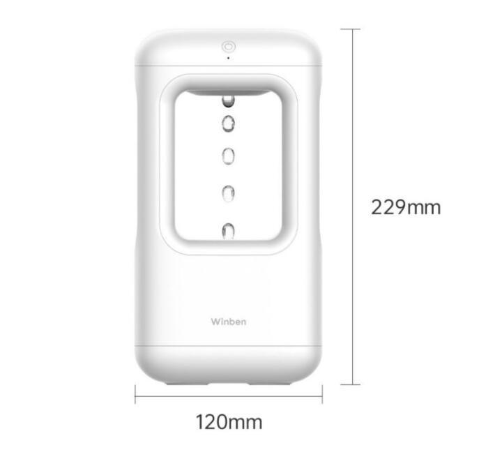 Anti-Gravity Water Drop Humidifier Dimensions 229mm x 120mm Architectural Profile - Live Cozee