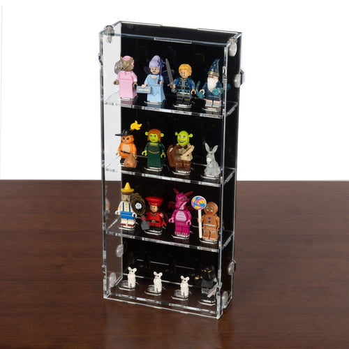 2-in-1 Wall & Desk Acrylic Display Case for 16 LEGO® Minifig