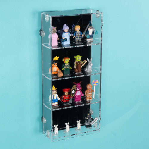 2-in-1 Wall & Desk Acrylic Display Case for 16 LEGO® Minifig